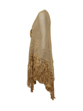 CHIARA IS - Openwork Cape with Fringe - Gold - LIDIASHOPPING® - Official Website