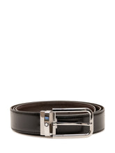 MONTBLANC - Belt with Rectangular Buckle - Black - LIDIASHOPPING® - Official Website