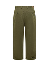 DROLE DE MONSIEUR - Cropped Pleated Trousers - Green - LIDIASHOPPING® - Official Website