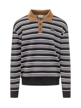 DROLE DE MONSIEUR - Striped Polo with Front Embroidery - Blue - LIDIASHOPPING® - Official Website