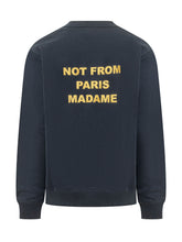 DROLE DE MONSIEUR - Felpa Girocollo con Slogan - Blu - LIDIASHOPPING® - Official Website