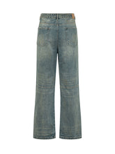 FOUND - Carpenter Jeans with Distressed Details - Blue - LIDIASHOPPING® - Official Website