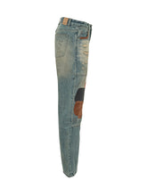 FOUND - Jeans con Patch e Dettagli Usurati - Blu - LIDIASHOPPING® - Official Website