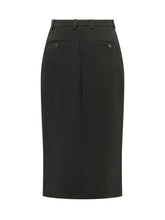 DOLCE & GABBANA - Gonna Midi con Spacco Frontale - Nero - LIDIASHOPPING® - Official Website