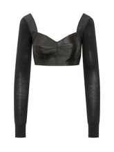 DOLCE & GABBANA - Top Corto con Scollo a Cuore - Nero - LIDIASHOPPING® - Official Website