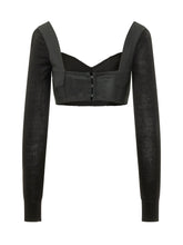 DOLCE & GABBANA - Top Corto con Scollo a Cuore - Nero - LIDIASHOPPING® - Official Website