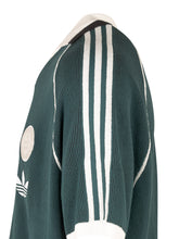 ADIDAS SONG FOR THE MUTE X ADIDAS 004 - Short sleeve knitted polo featuring vertical ribbing, an open V neckline, contrasting trims and a circular chest patch. - Green - LIDIASHOPPING® - Official Website