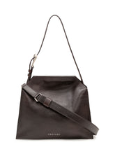 ORCIANI - Borsa a Spalla Trinity con Tracolla Sottile - Marrone - LIDIASHOPPING® - Official Website