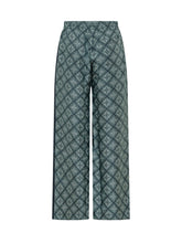 CASABLANCA - Pantaloni con Motivo Geometrico - Verde - LIDIASHOPPING® - Official Website