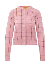 GUEST IN RESIDENCE - Jane Checker Cardigan with Check Pattern - Pink - LIDIASHOPPING® - Official Website