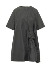 MSGM - Abito con Drappeggio Asimmetrico - Nero - LIDIASHOPPING® - Official Website