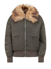 MSGM - Giubbino Bomber con Collo Voluminoso - Verde - LIDIASHOPPING® - Official Website