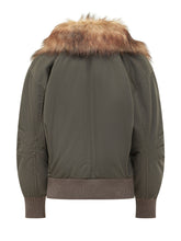 MSGM - Giubbino Bomber con Collo Voluminoso - Verde - LIDIASHOPPING® - Official Website