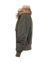MSGM - Giubbino Bomber con Collo Voluminoso - Verde - LIDIASHOPPING® - Official Website