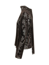 MSGM - Blusa a Collo Alto Traforata - Marrone - LIDIASHOPPING® - Official Website