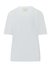 MSGM - T-shirt with Lettering Print - White - LIDIASHOPPING® - Official Website