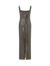 SELF-PORTRAIT - Abito Maxi con Applicazioni Luminose - Argento - LIDIASHOPPING® - Official Website