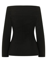 SELF-PORTRAIT - Giacca Sagomata con Scollo a V - Nero - LIDIASHOPPING® - Official Website