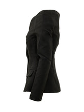 SELF-PORTRAIT - Giacca Sagomata con Scollo a V - Nero - LIDIASHOPPING® - Official Website
