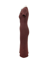 SELF-PORTRAIT - Abito Midi con Colletto - Rosso - LIDIASHOPPING® - Official Website