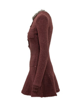 SELF-PORTRAIT - Abito Mini con Collo Decorato - Rosso - LIDIASHOPPING® - Official Website