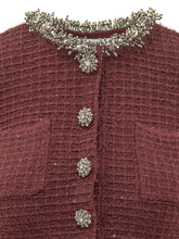 SELF-PORTRAIT - Abito Mini con Collo Decorato - Rosso - LIDIASHOPPING® - Official Website