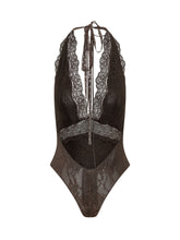 THE ANDAMANE - Body Florida in Pizzo con Collo Alto - Viola - LIDIASHOPPING® - Official Website