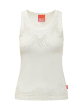 DIESEL - Canotta con Motivo Decorativo - Bianco - LIDIASHOPPING® - Official Website