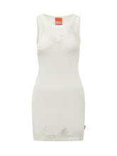 DIESEL - Mini Abito con Motivo Decorativo - Bianco - LIDIASHOPPING® - Official Website