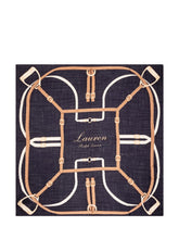 LAUREN RALPH LAUREN - Square Scarf with Belt Print - Blue - LIDIASHOPPING® - Official Website