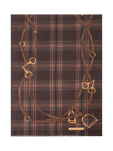 LAUREN RALPH LAUREN - Sciarpa a Quadri con Stampa Equestre - - LIDIASHOPPING® - Official Website