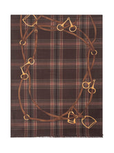 LAUREN RALPH LAUREN - Sciarpa a Quadri con Stampa Equestre - - LIDIASHOPPING® - Official Website