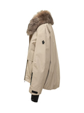 MONCLER GRENOBLE - Giacca Caurel con Collo in Pelliccia - Beige - LIDIASHOPPING® - Official Website