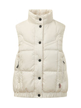 MONCLER GRENOBLE - Gilet Doucy Trapuntato con Collo Alto - Bianco - LIDIASHOPPING® - Official Website