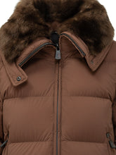 MONCLER GRENOBLE - Arabas Hooded Puffer Jacket with Fur Trim - Brown - LIDIASHOPPING® - Official Website