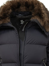 MONCLER GRENOBLE - Arabas Hooded Puffer Jacket with Fur Trim - Blue - LIDIASHOPPING® - Official Website