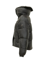 MICHAEL MICHAEL KORS - Piumino Corto con Collo in Pelliccia - Nero - LIDIASHOPPING® - Official Website