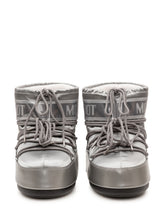 MOON BOOT - Stivali Icon Low Glance con Lacci - Grigio - LIDIASHOPPING® - Official Website