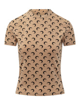 MARINE SERRE - Moon Print Short-Sleeve Top - Orange - LIDIASHOPPING® - Official Website