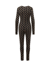 MARINE SERRE - Catsuit con Stampa Moon All Over - Nero - LIDIASHOPPING® - Official Website