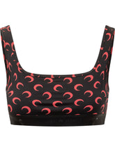 MARINE SERRE - Moon Print Sports Bra - Black - LIDIASHOPPING® - Official Website