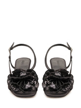 ROTATE - Mid Heel Flower Sandal with Floral Application - - LIDIASHOPPING® - Official Website