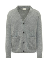 A PAPER KID - Cardigan con Scollo a V e Tasche - Grigio - LIDIASHOPPING® - Official Website