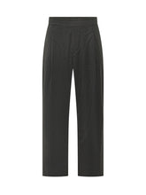 A PAPER KID - Straight Leg Trousers with Pleats - Black - LIDIASHOPPING® - Official Website