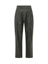A PAPER KID - Pantaloni Gessati a Gamba Ampia - Nero - LIDIASHOPPING® - Official Website