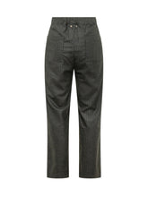 A PAPER KID - Pantaloni Gessati a Gamba Ampia - Nero - LIDIASHOPPING® - Official Website