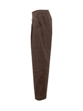 A PAPER KID - Pantaloni a Gamba Ampia con Pieghe - Marrone - LIDIASHOPPING® - Official Website