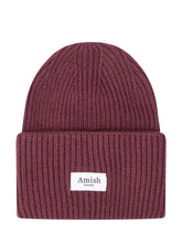 AMISH - Berretto a Coste con Risvolto Frontale - Rosso - LIDIASHOPPING® - Official Website