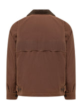 BARACUTA - Giacca Deck con Colletto a Coste - Marrone - LIDIASHOPPING® - Official Website