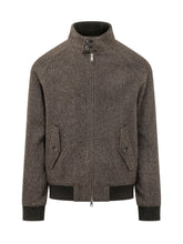 BARACUTA - Herringbone High Collar Jacket - Brown - LIDIASHOPPING® - Official Website